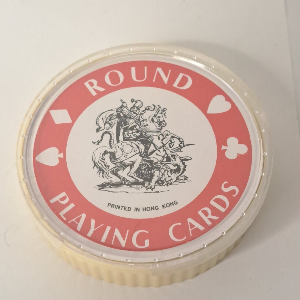 United Kingdom Union Jack Round Playing Cards Deck In Box Vintage. - Picture 6 of 6
